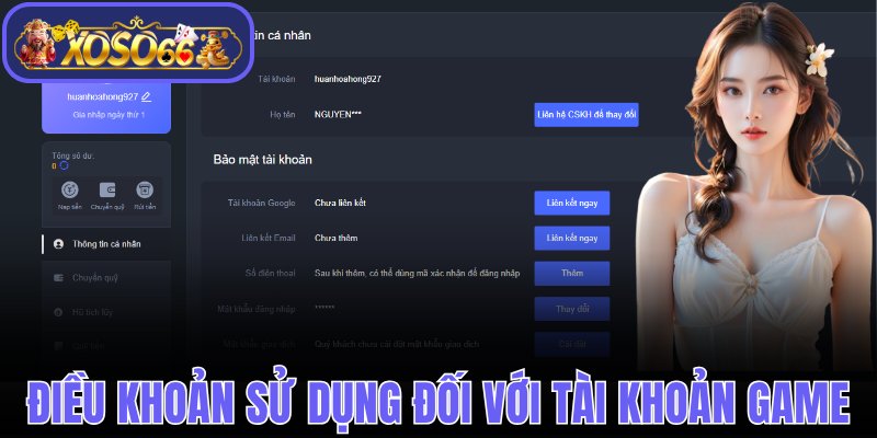 Điều khoản sử dụng đối với tài khoản game